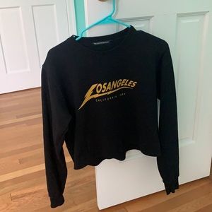 LA cropped crew neck